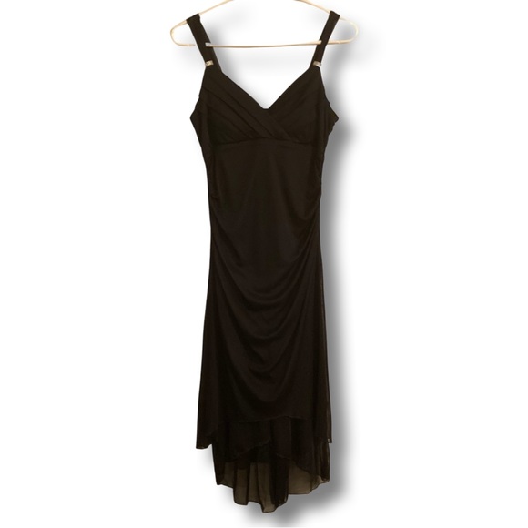 Dress Barn Dresses & Skirts - Dress Barn Petite Collection Black Cocktail Dress With Straps NWT Size 10P